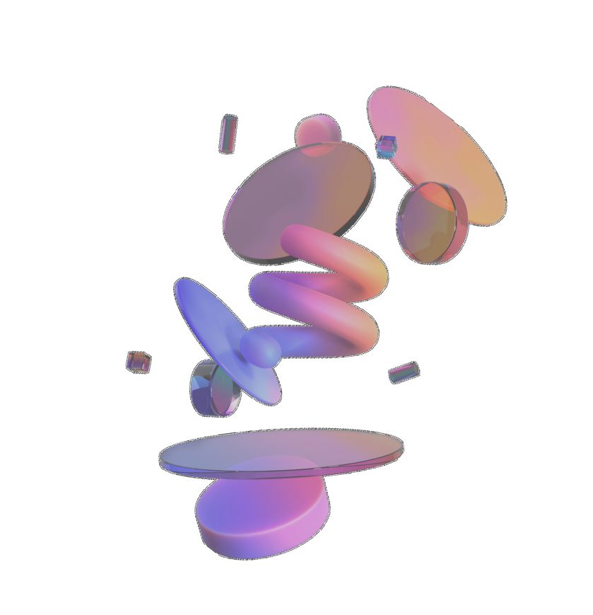 Abstract 3D illustration representing fragmented training processes